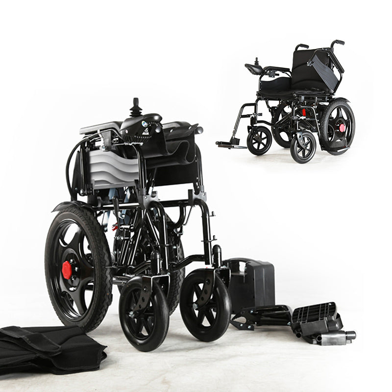 Electric Wheelchair With Folding Frame Safe Electric Wheelchair With Long Range Portable And Comfortable Mobility Aid For Elder, Seniors & Disabled People