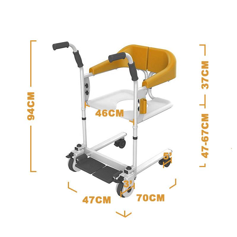 Commode chair with Mobility and Multi Functionality